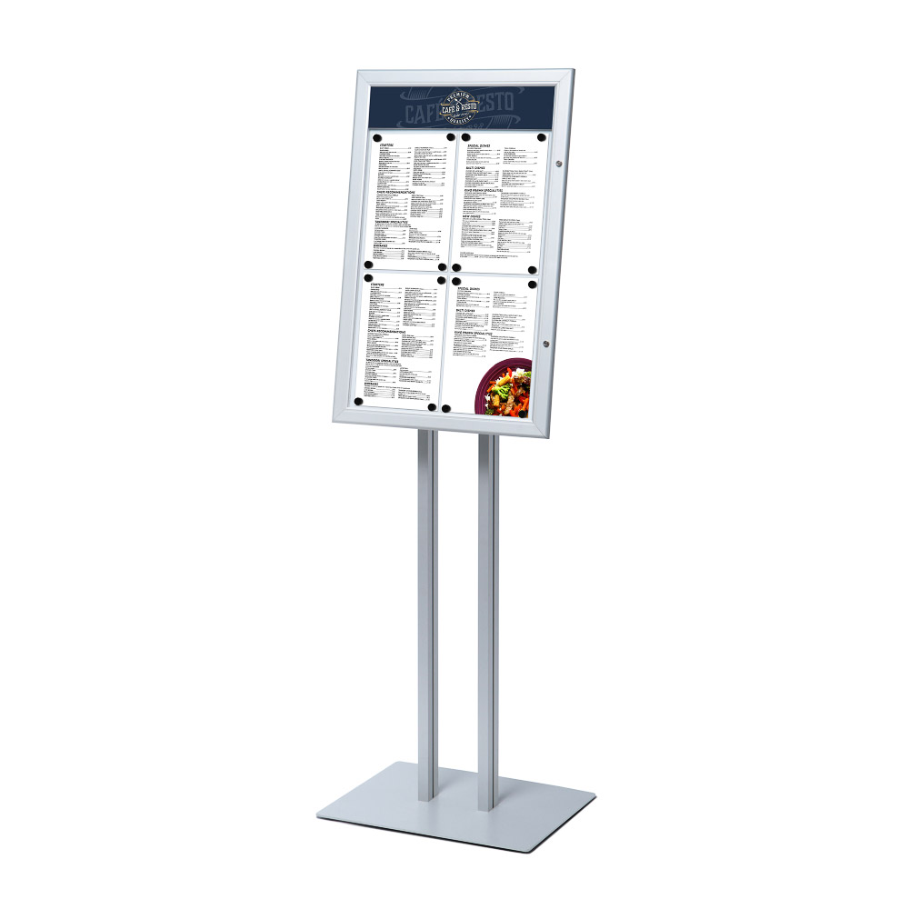 Freestanding Menu Pole Logo 4 x A4